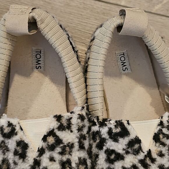 Toms Womens Alpargata Resident Egret Snow Leopard Fleece shoes - Picture 8 of 8